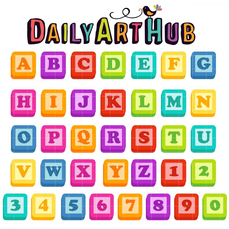 Toy Block Alphabet Clip Art Set Daily Art Hub Graphics Alphabets