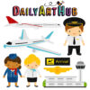 At The Airport Clip Art Set – Daily Art Hub – Free Clip Art Everyday