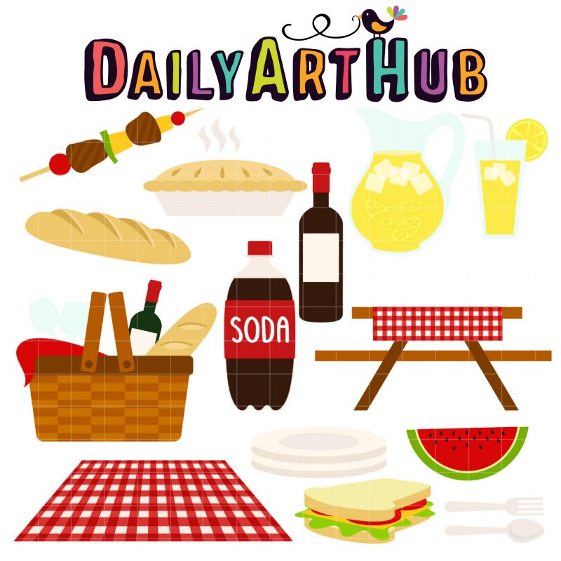 Summer Picnic Clip Art Set | Daily Art Hub - Free Clip Art Everyday