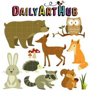 Woodland Creatures Clip Art Set – Daily Art Hub    Graphics, Alphabets 