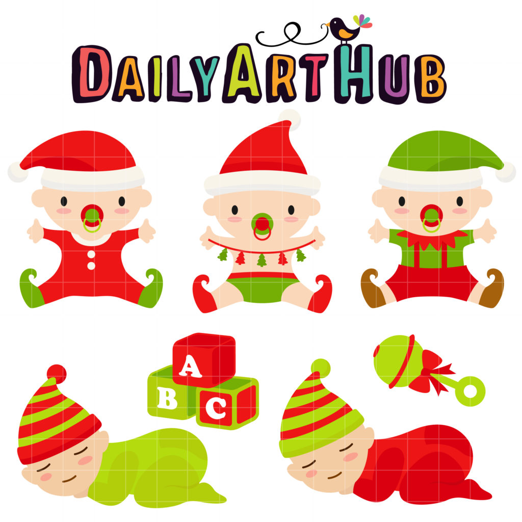 Holiday Babies Clip Art Set – Daily Art Hub // Graphics, Alphabets & SVG