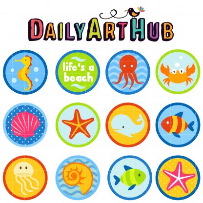 Ocean life Clip Art Set – Daily Art Hub – Free Clip Art Everyday