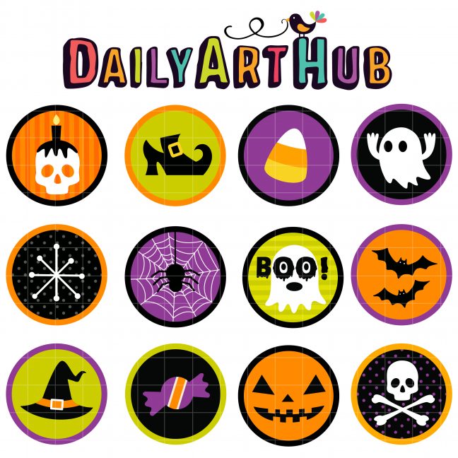 Halloween Spook Clip Art Set – Daily Art Hub // Graphics, Alphabets & SVG