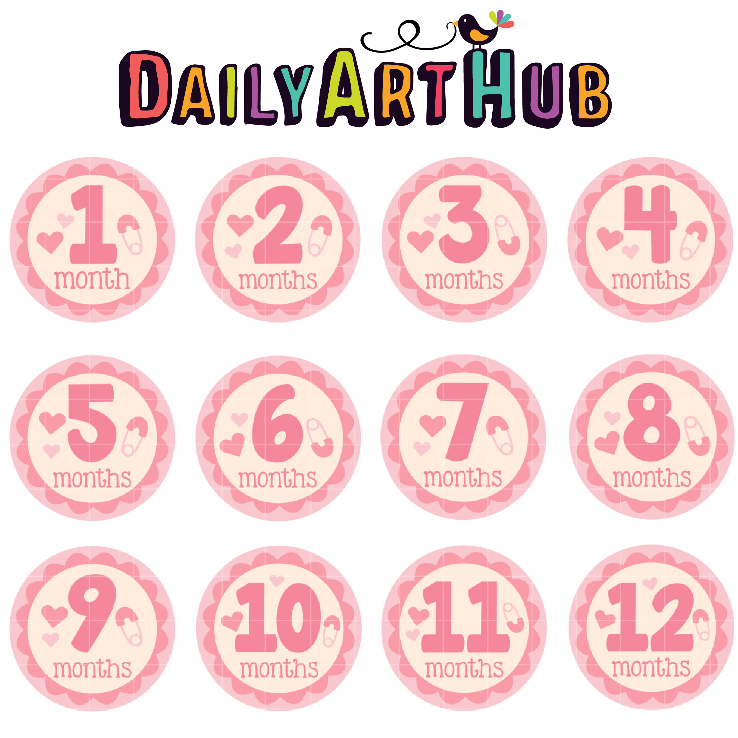 Download Baby Girl Milestones Clip Art Set Daily Art Hub Free Clip Art Everyday