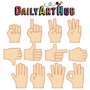 Hand Gestures Clip Art Set – Daily Art Hub // Graphics, Alphabets & SVG