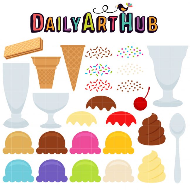 Make your Own Ice Cream Clip Art Set – Daily Art Hub // Graphics ...