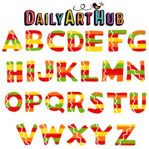 Fiesta Letters Clip Art Set – Daily Art Hub // Graphics, Alphabets & SVG