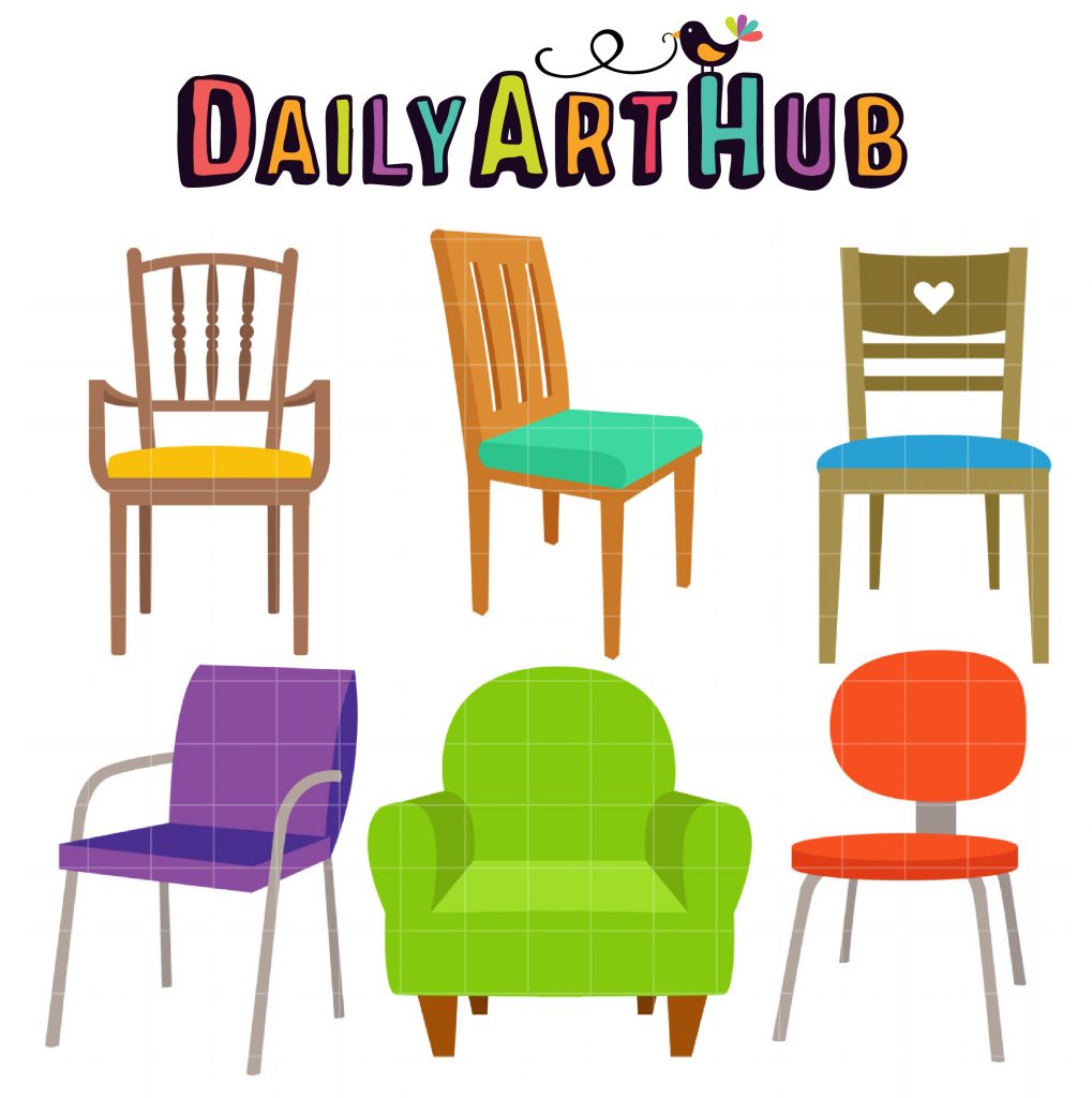 Simple Chairs Clip Art Set Daily Art Hub // Graphics, Alphabets & SVG