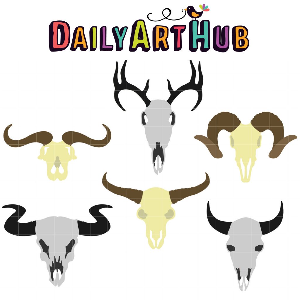 Animal Skulls Clip Art Set – Daily Art Hub // Graphics, Alphabets & SVG