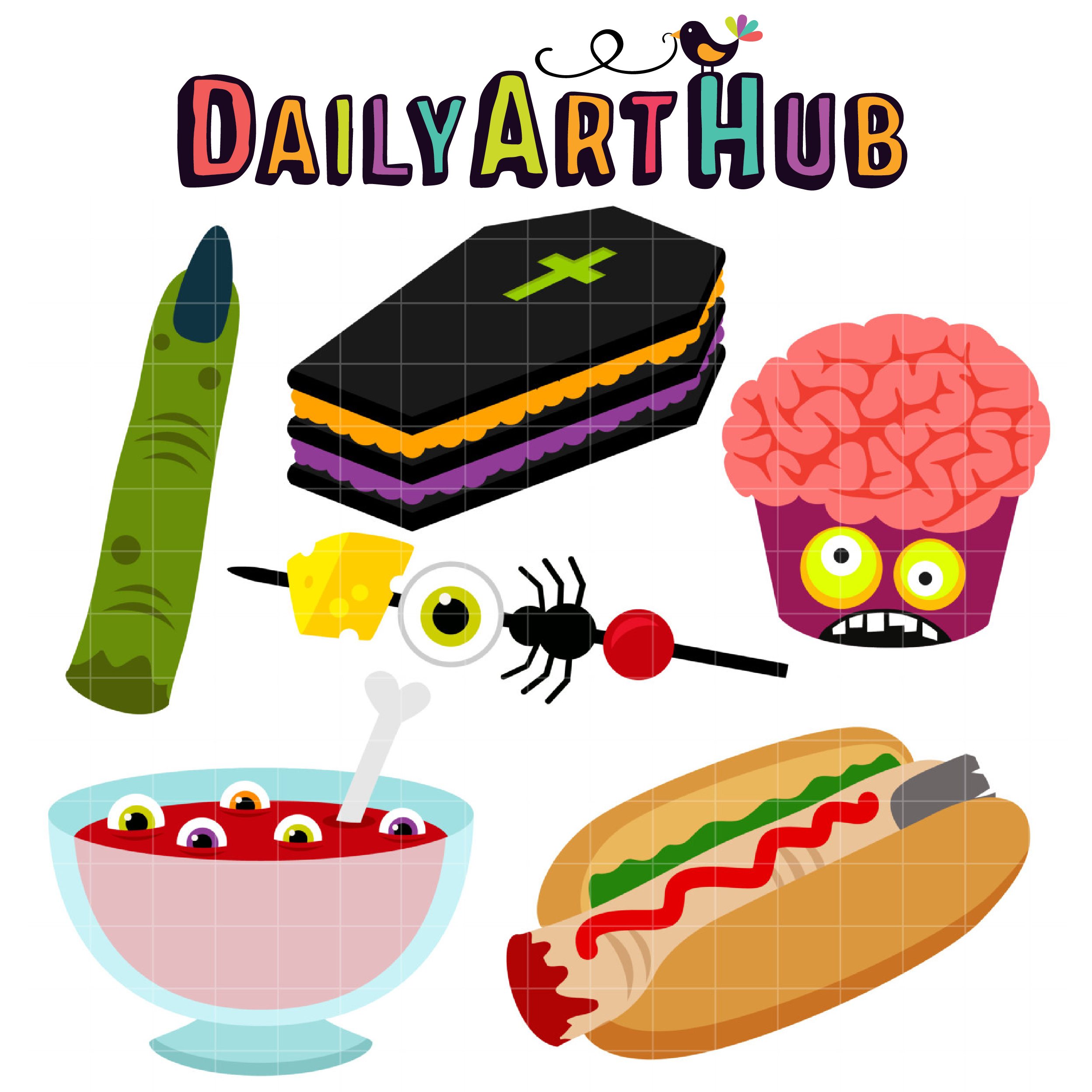 Halloween Party Foods Clip Art Set Daily Art Hub Free Clip Art Everyday