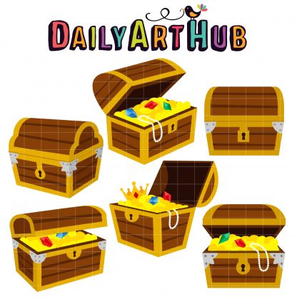 Treasure Chests Clip Art Set – Daily Art Hub – Free Clip Art Everyday