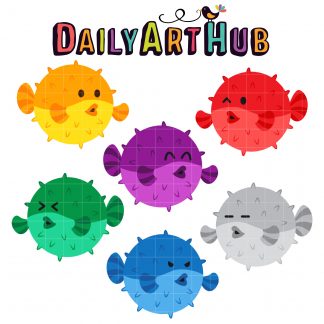 Download Color Pufferfish Clip Art Set Daily Art Hub Free Clip Art Everyday