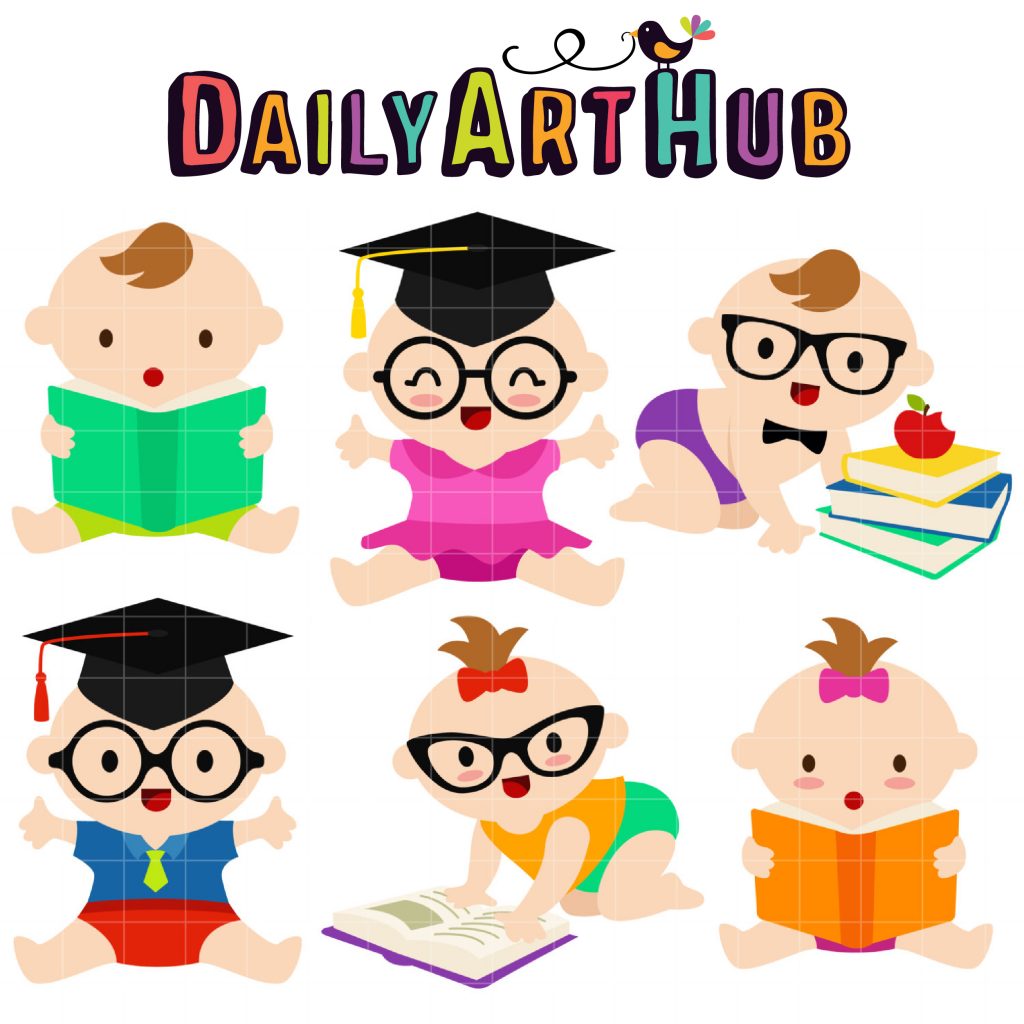 Smart Babies Clip Art Set – Daily Art Hub // Graphics, Alphabets & SVG