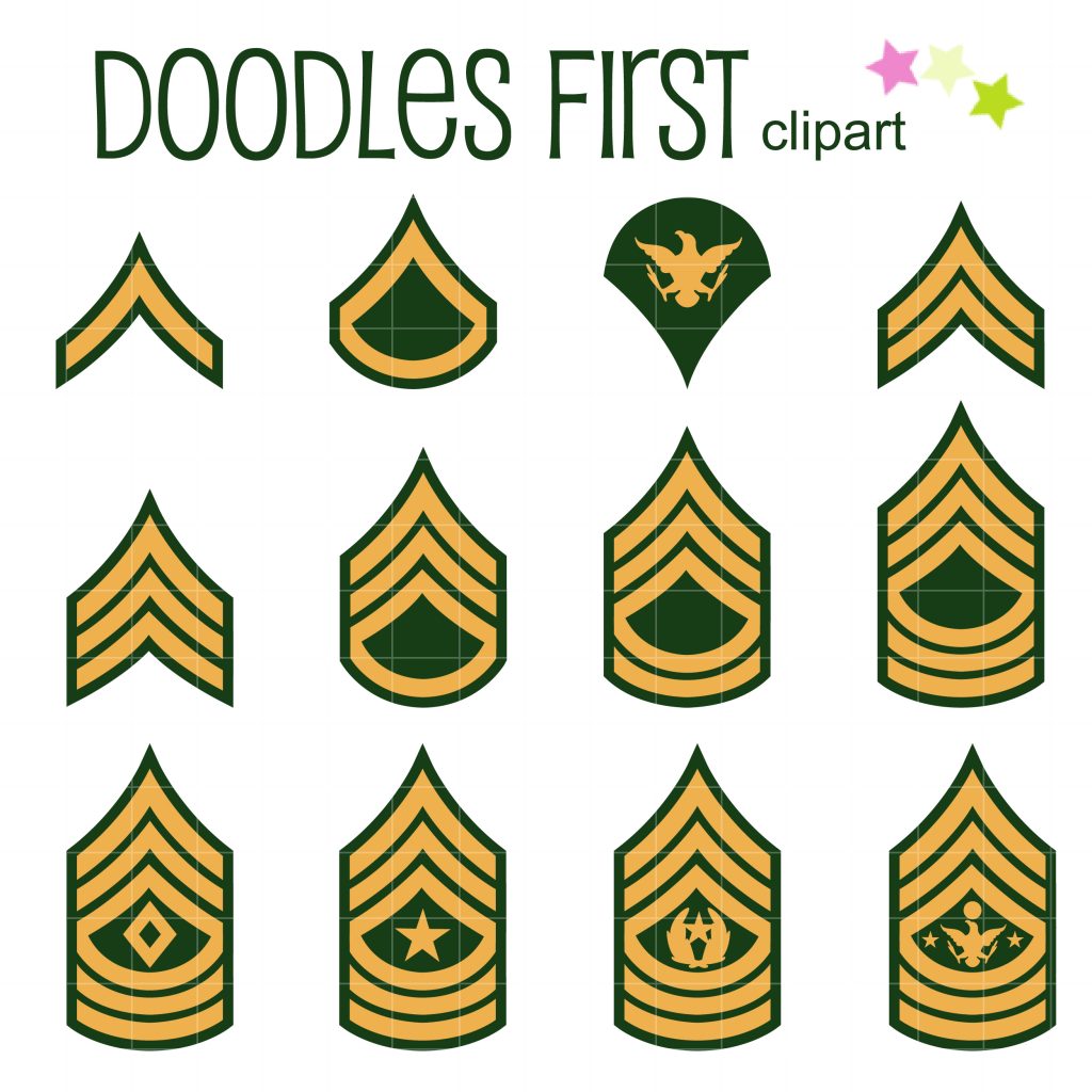 Military Ranks Clip Art Set – Daily Art Hub // Graphics, Alphabets & SVG