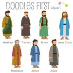 Jesus Christ and 6 of the 12 Disciples Clip Art Set – Daily Art Hub ...