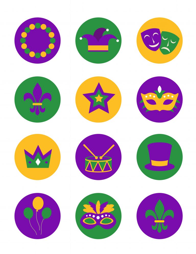 mardi gras icons free