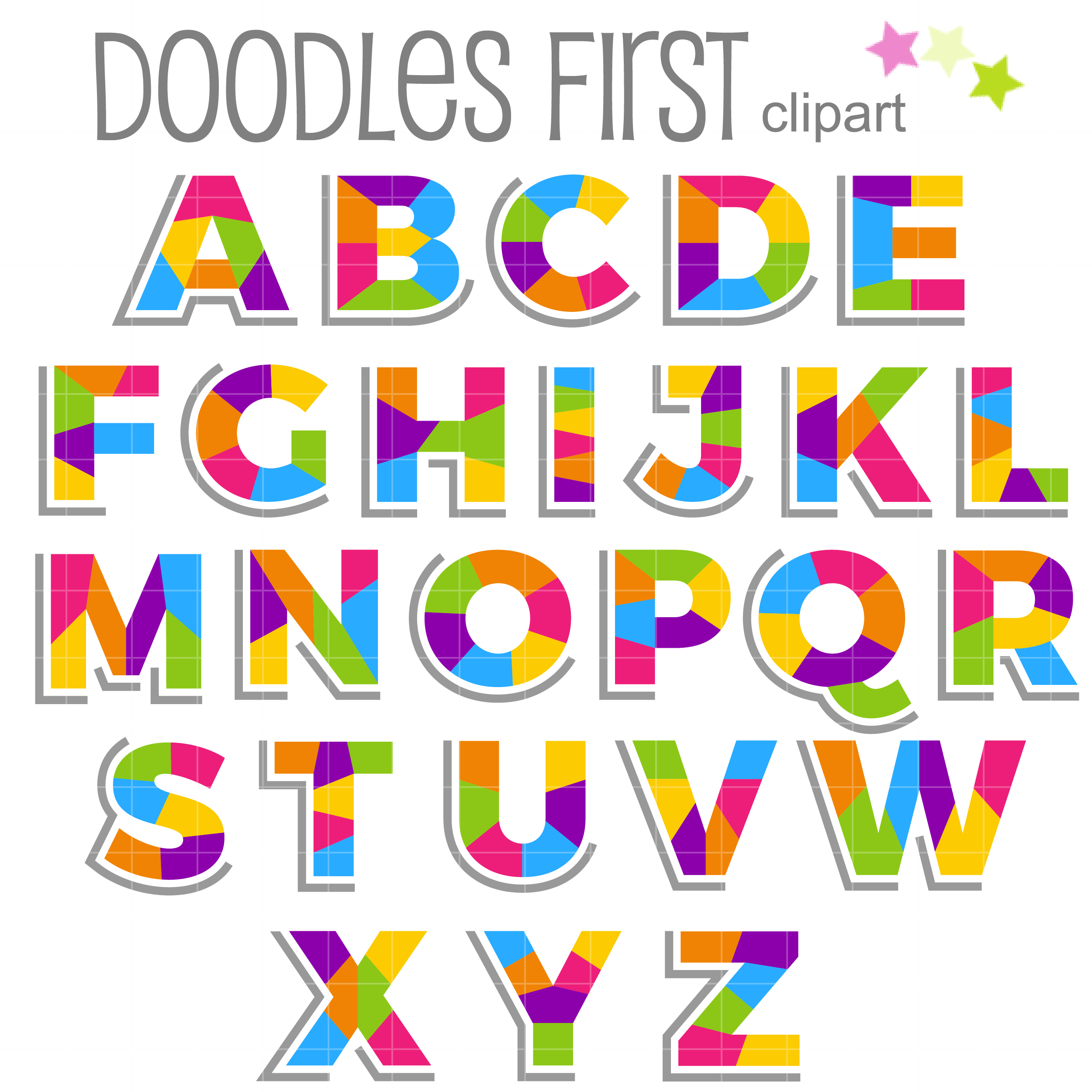 Individual Colorful Alphabet Letters Printable
