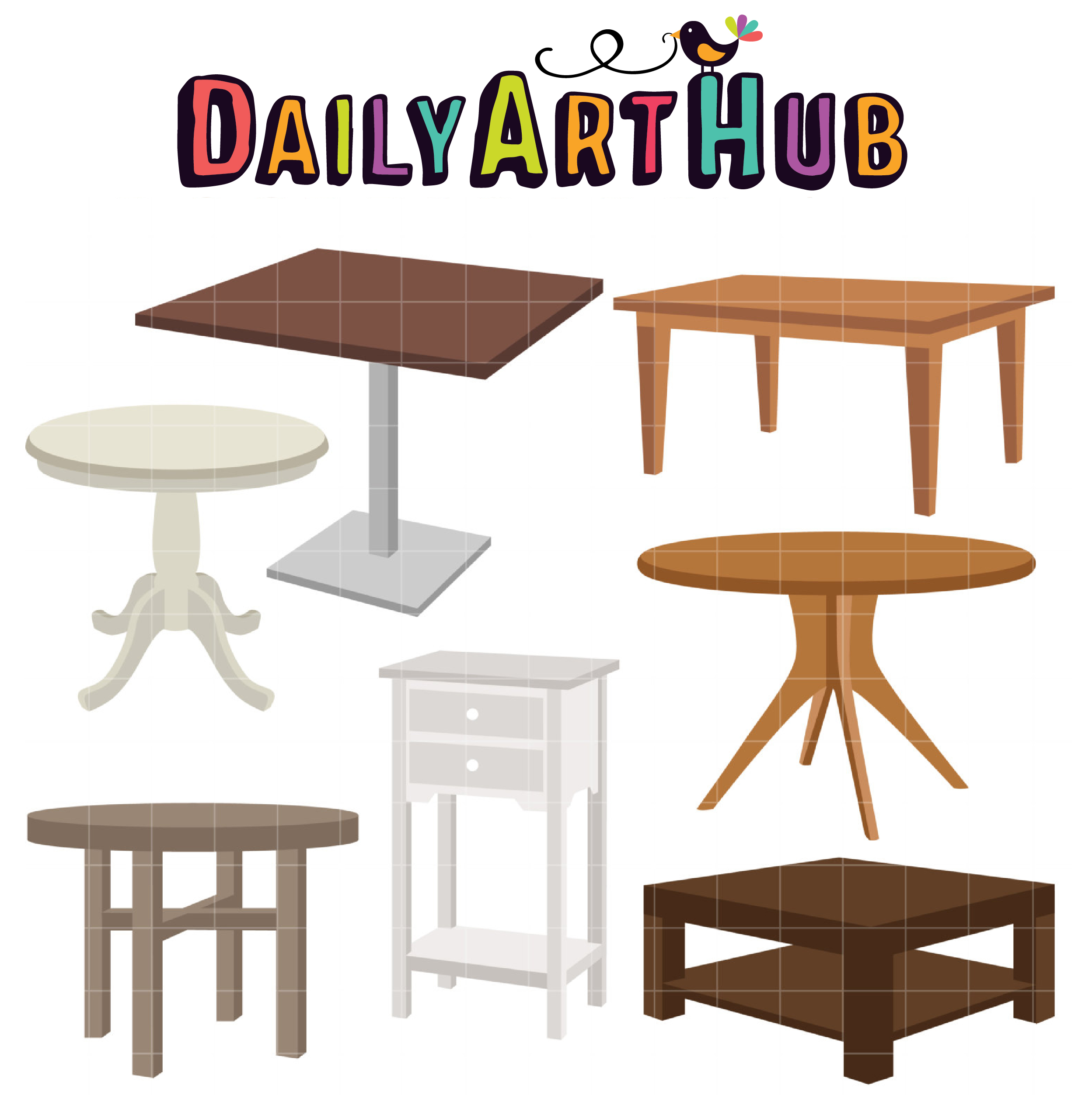 Tables Clip Art Set Daily Art Hub Free Clip Art Everyday