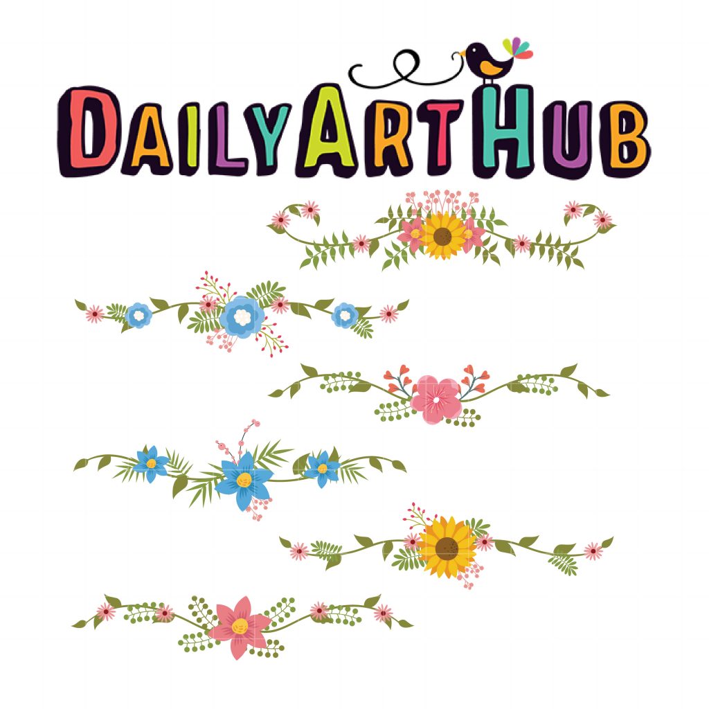 Cute Delicate Flowers Clip Art Set – Daily Art Hub // Graphics ...