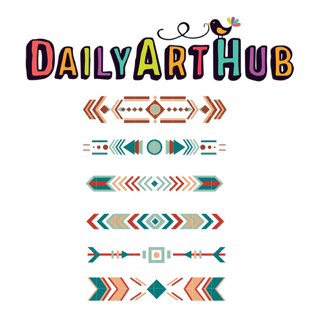 Tribal Borders Clip Art Set – Daily Art Hub // Graphics, Alphabets & SVG