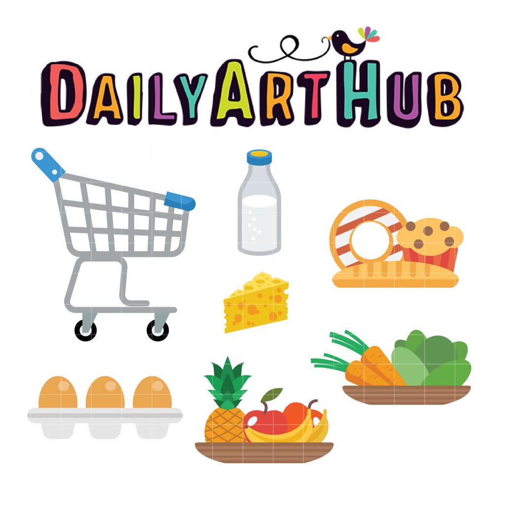 Grocery Items Clip Art Set – Daily Art Hub // Graphics, Alphabets & SVG