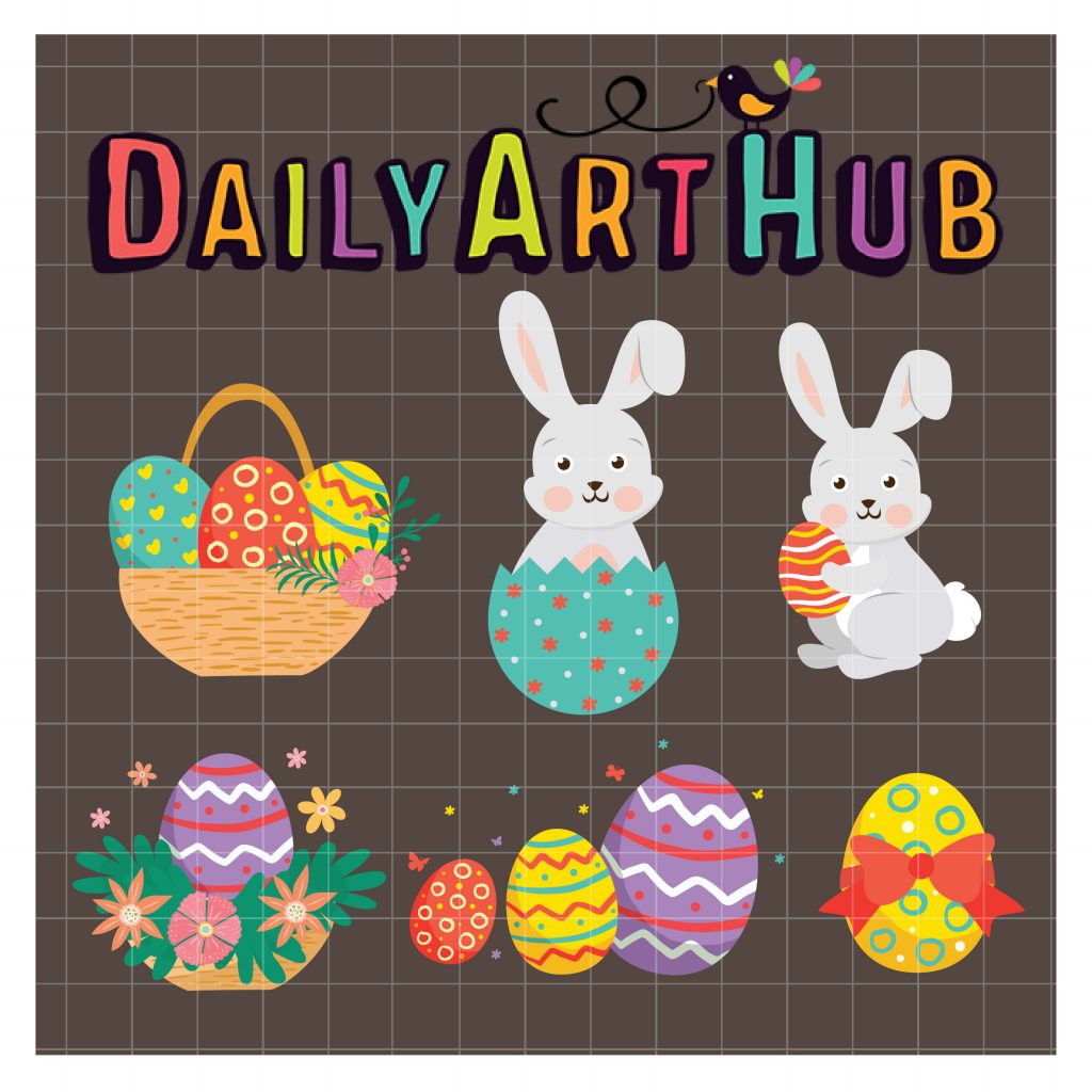 Cute Easter Egg Clip Art Set – Daily Art Hub – Free Clip Art Everyday