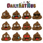 Poop Emoji’s Clip Art Set – Daily Art Hub // Graphics, Alphabets & SVG