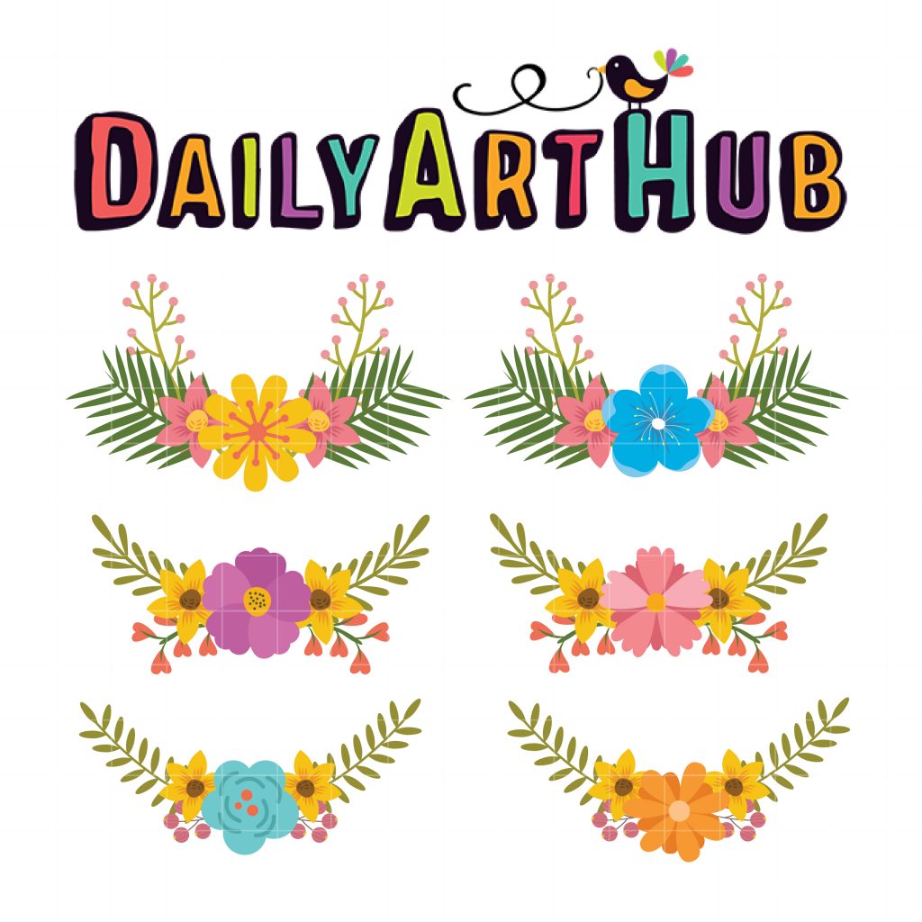 Flower Crown Clip Art Set – Daily Art Hub – Free Clip Art Everyday