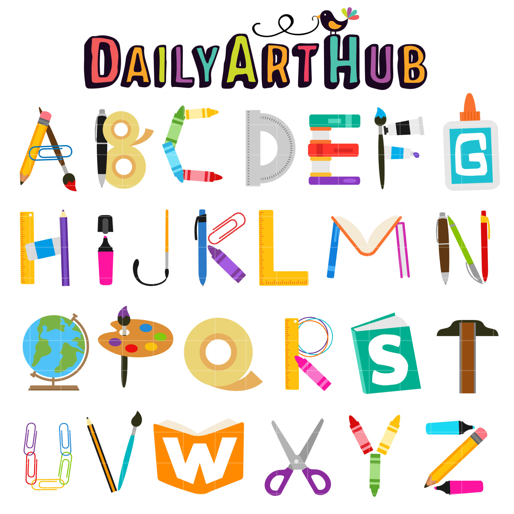 Beautiful Alphabet for School