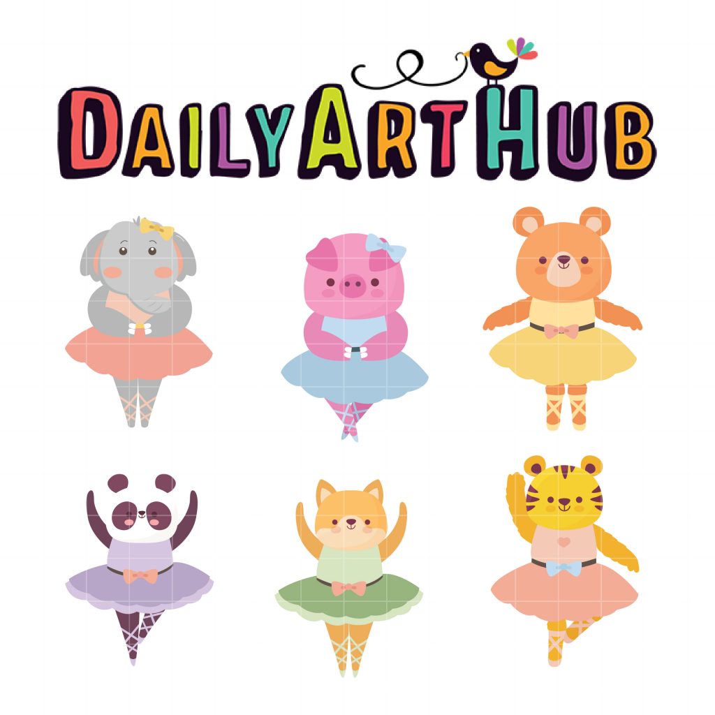 Ballerina Animals Clip Art Set – Daily Art Hub // Graphics, Alphabets & SVG