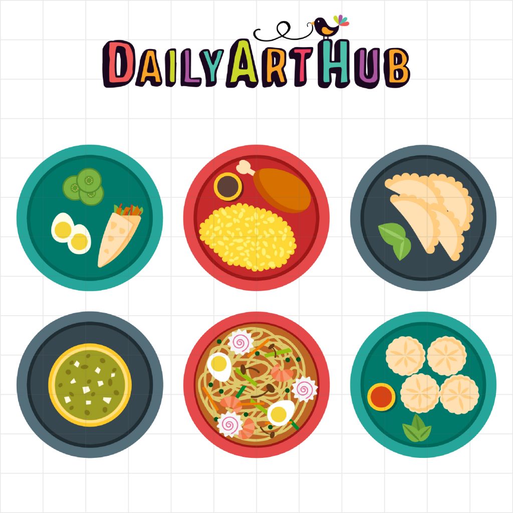 Delicious Dishes Clip Art Set – Daily Art Hub // Graphics, Alphabets & SVG