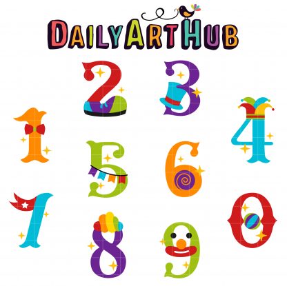 Circus Carnival Numbers Clip Art Set – Daily Art Hub – Free Clip Art ...