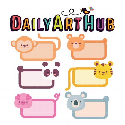 Kawaii Animal Notepad Clip Art Set – Daily Art Hub – Free Clip Art Everyday