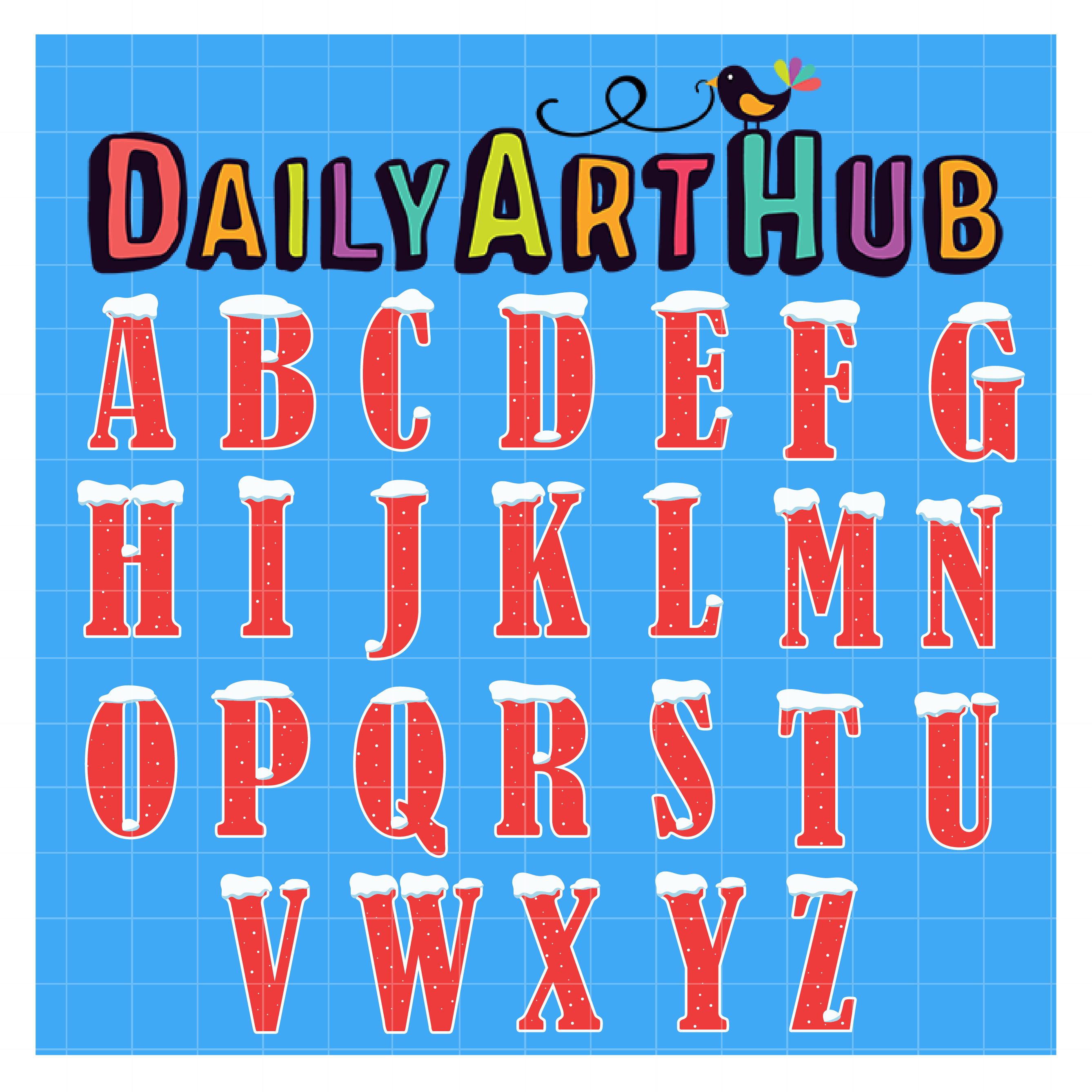 Christmas Alphabet Clip Art Set Daily Art Hub Free Clip Art Everyday