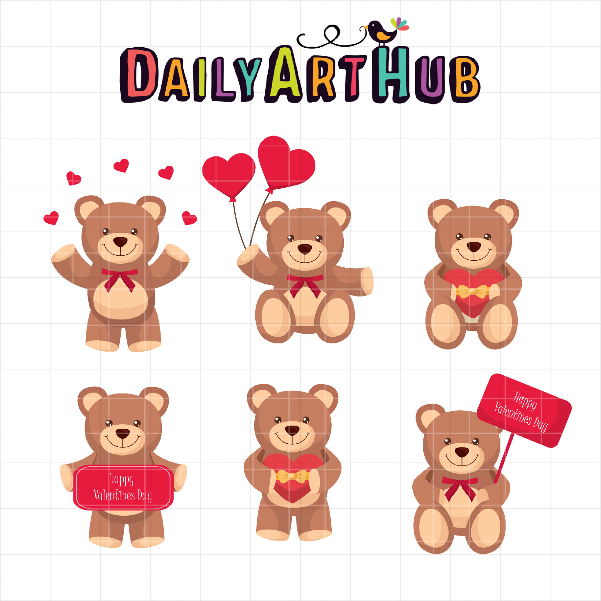 Teddy Bear Valentine Template
