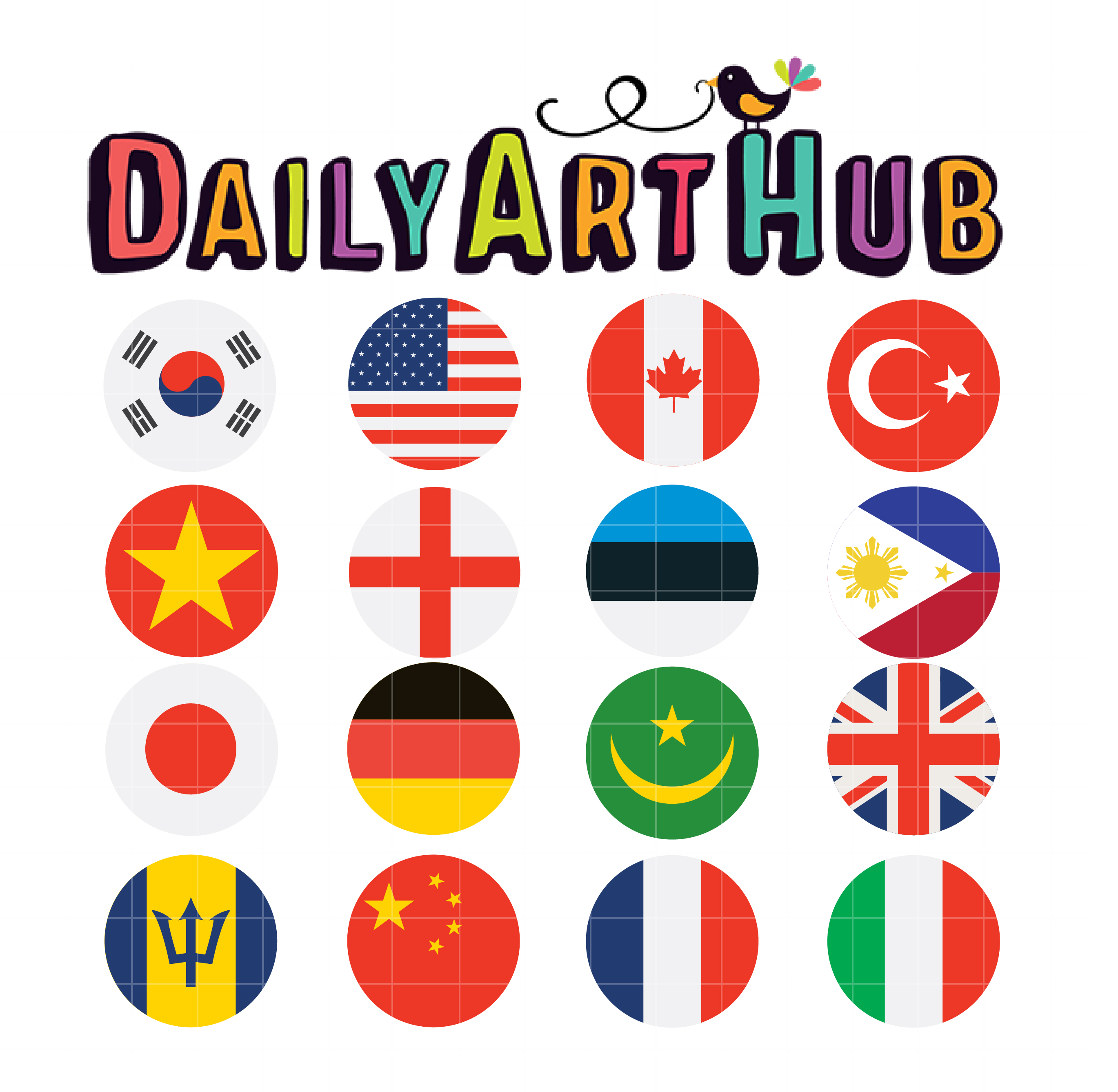 Country Flag Collection Clip Art Set Daily Art Hub Free Clip Art 