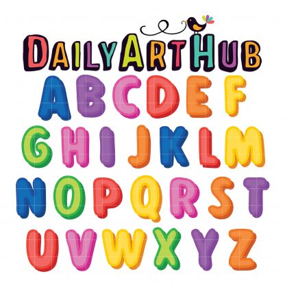 Cute Colorful Alphabet Clip Art Set – Daily Art Hub – Free Clip Art ...
