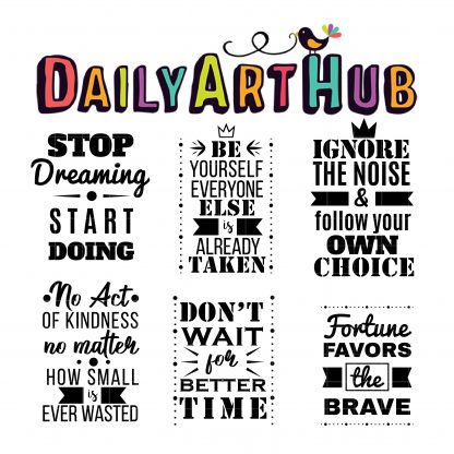 Motivational Quotes Clip Art Set – Daily Art Hub – Free Clip Art Everyday
