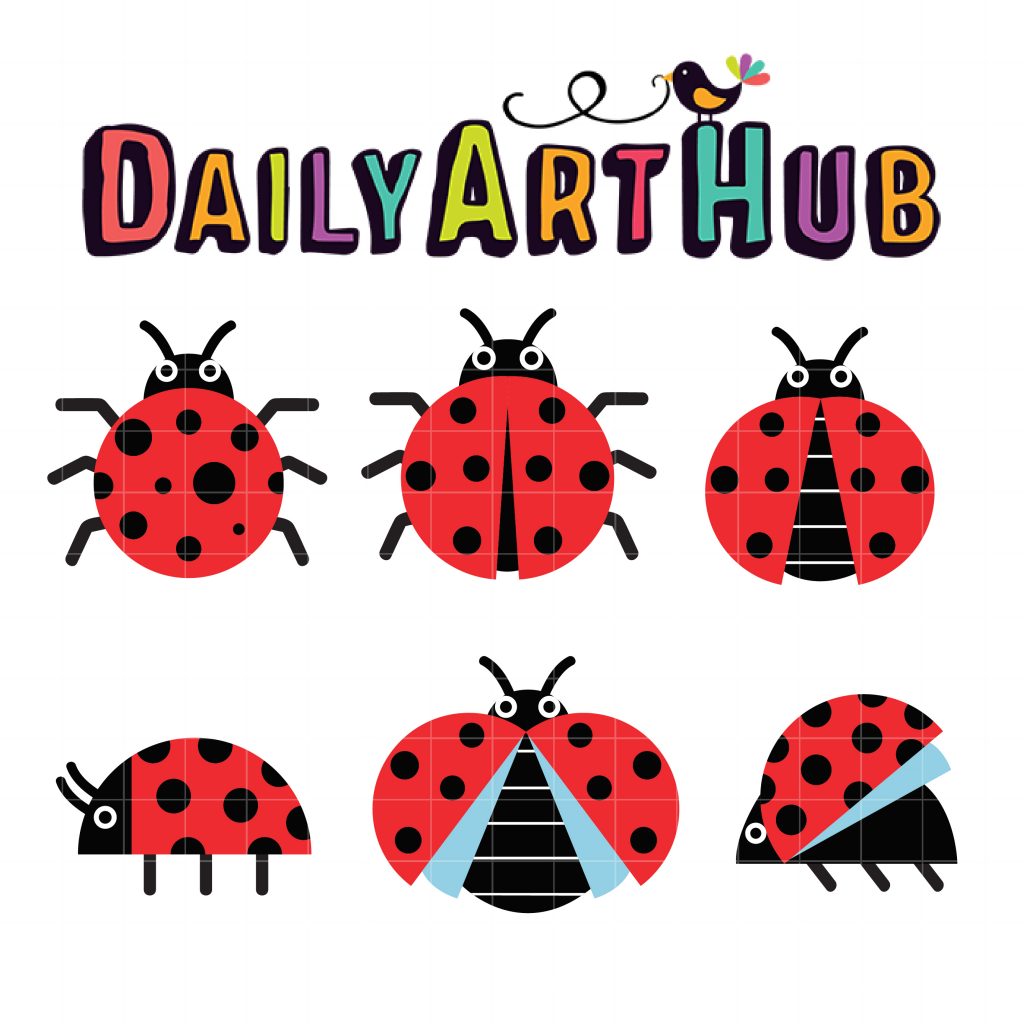 Spring Ladybug Clip Art Set – Daily Art Hub // Graphics, Alphabets & SVG