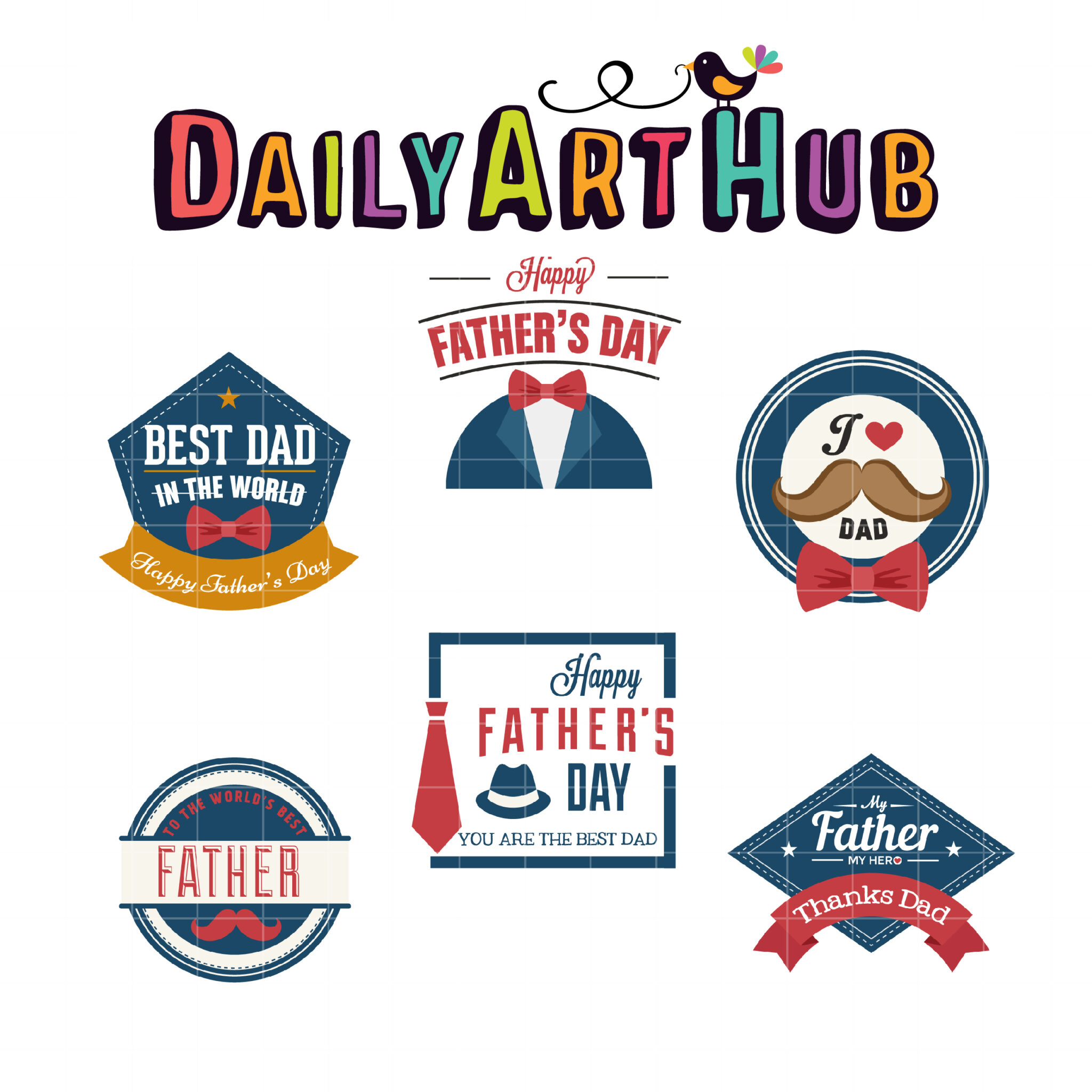 Father's Day Logo Stock Illustrations, Cliparts and Royalty Free Father's  Day Logo Vectors