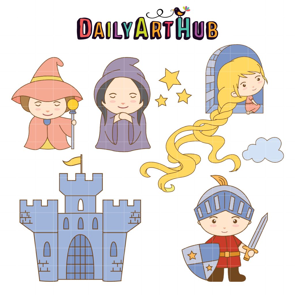 Cute Fairy Tale Characters Clip Art Set – Daily Art Hub // Graphics ...