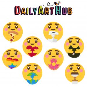 Care Emoji Hug Clip Art Set – Daily Art Hub // Graphics, Alphabets & SVG