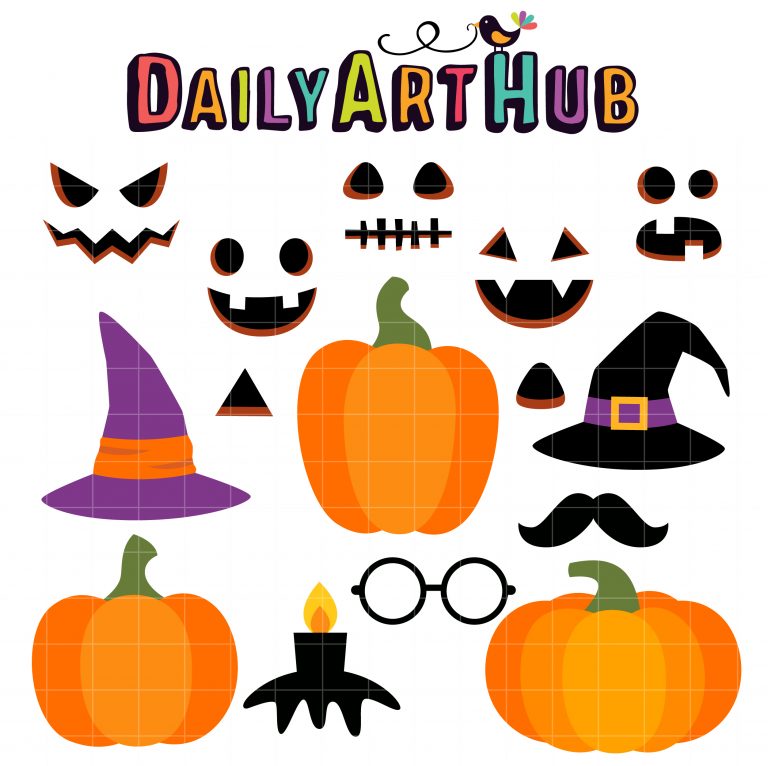 Build your own Jack-o-Lantern Clip Art Set – Daily Art Hub // Graphics ...