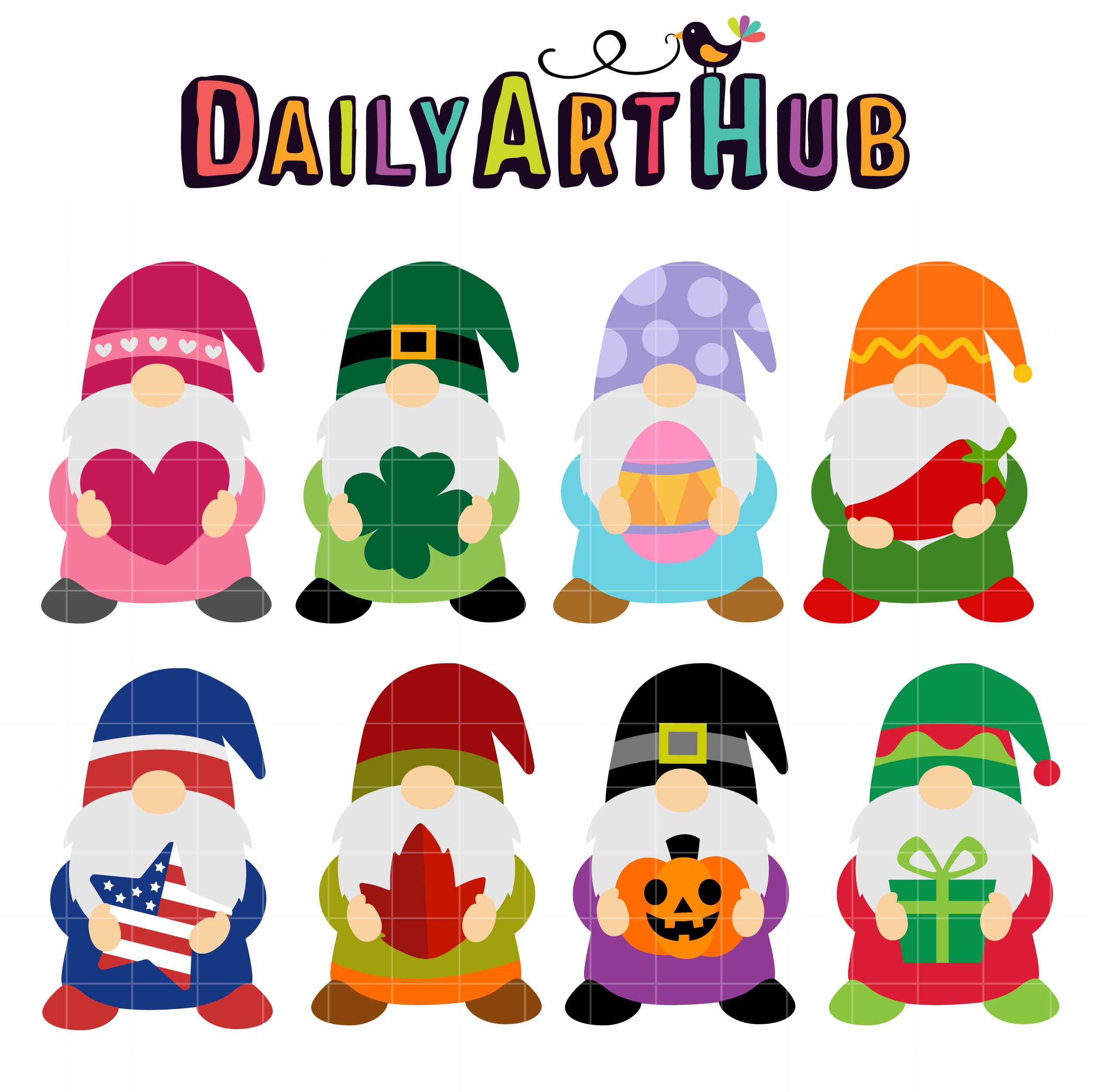 Holiday Gnomes Clip Art Set Daily Art Hub Free Clip Art Everyday
