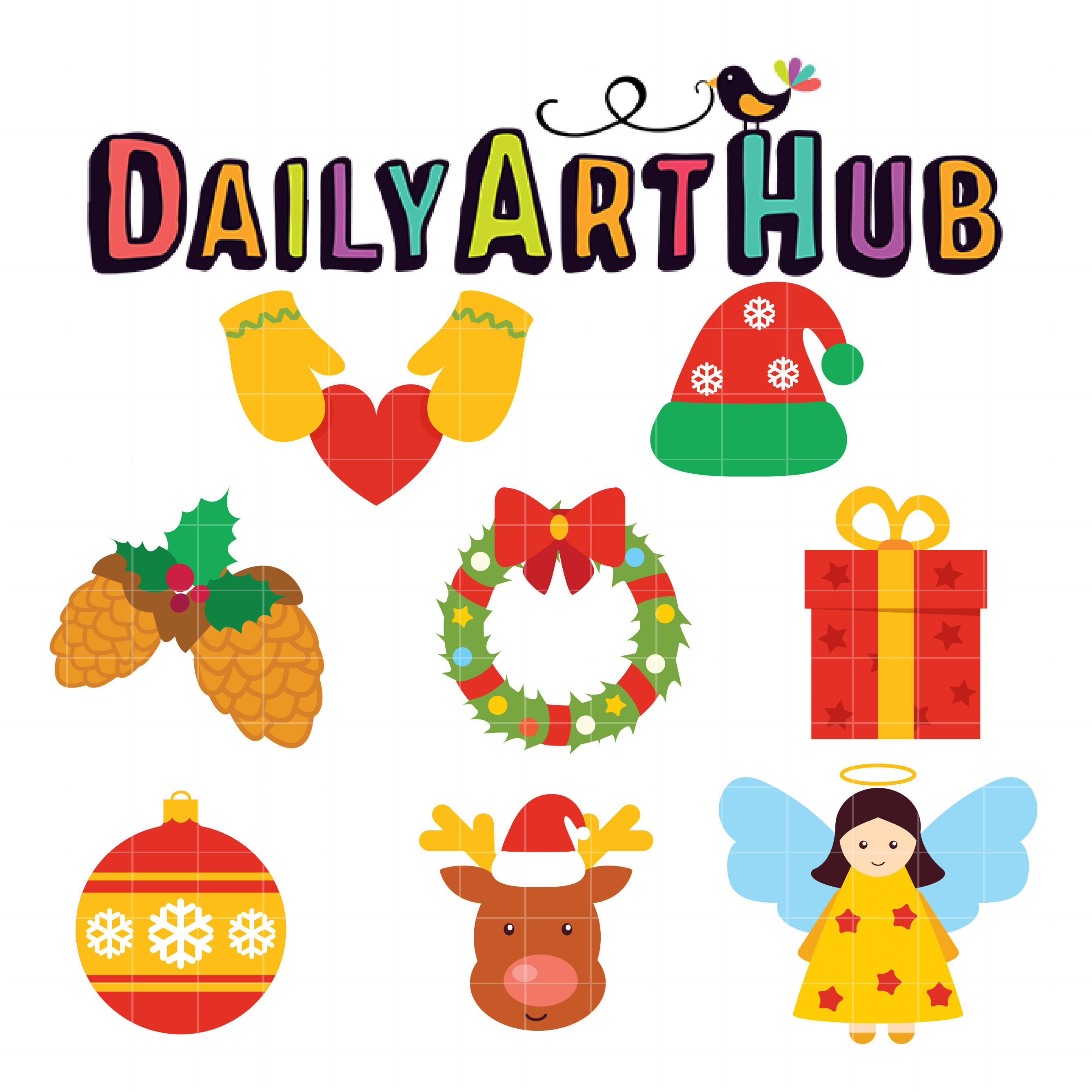 Christmas Holiday Clip Art Set Daily Art Hub Free Clip Art Everyday