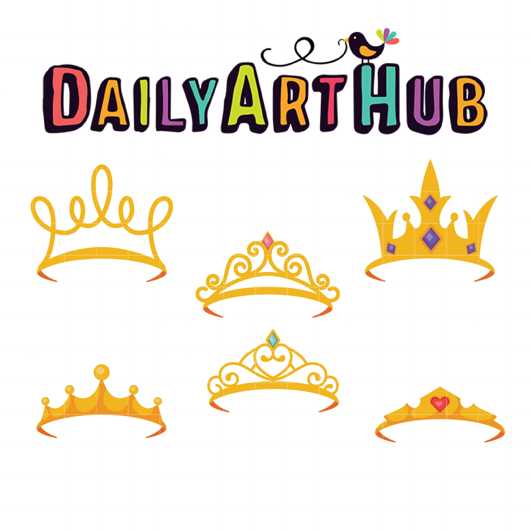 Royal Crown Collection Clip Art Set Daily Art Hub Graphics Alphabets And Svg