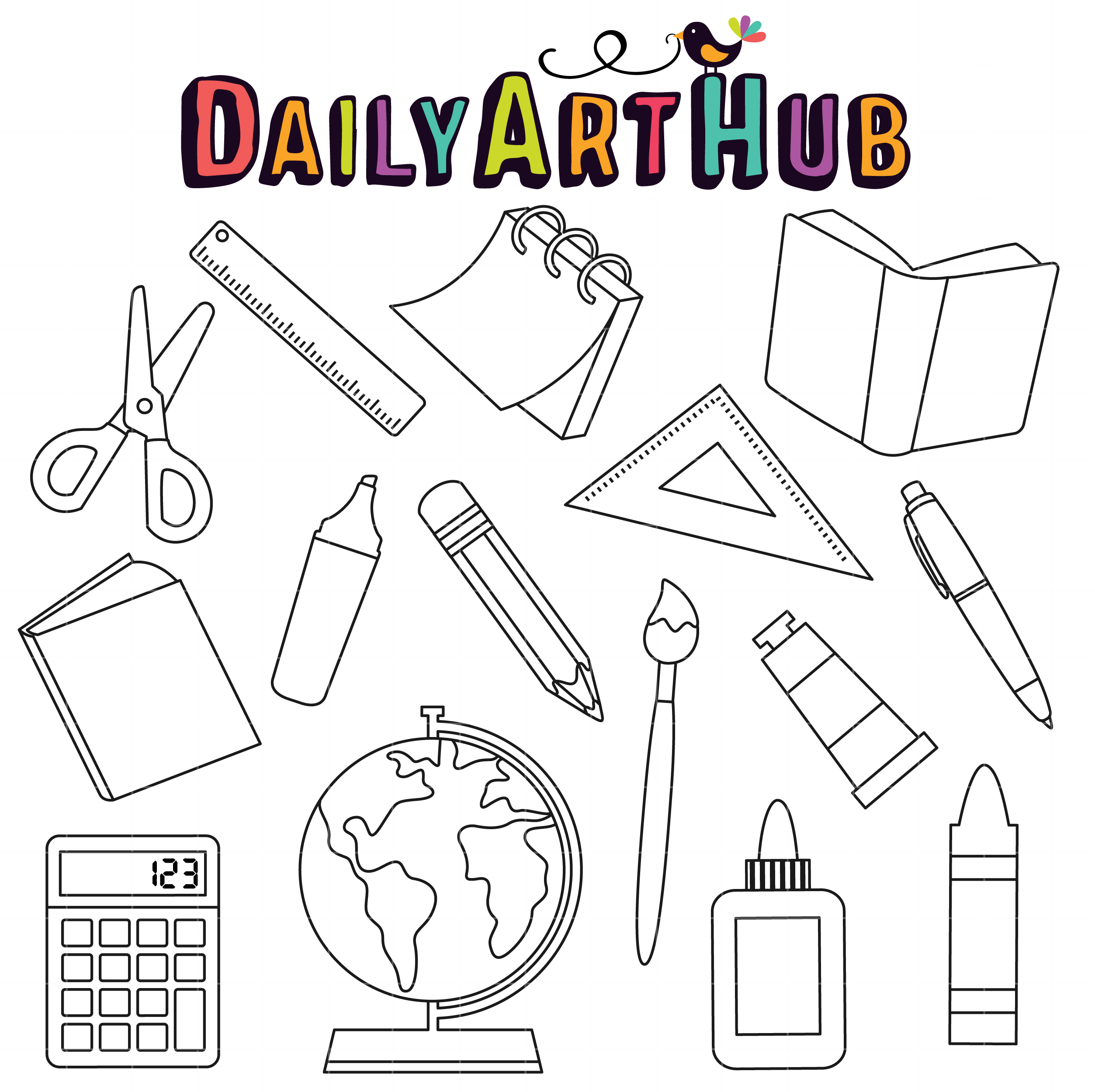 school-supplies-outline-clip-art-set-daily-art-hub-free-clip-art