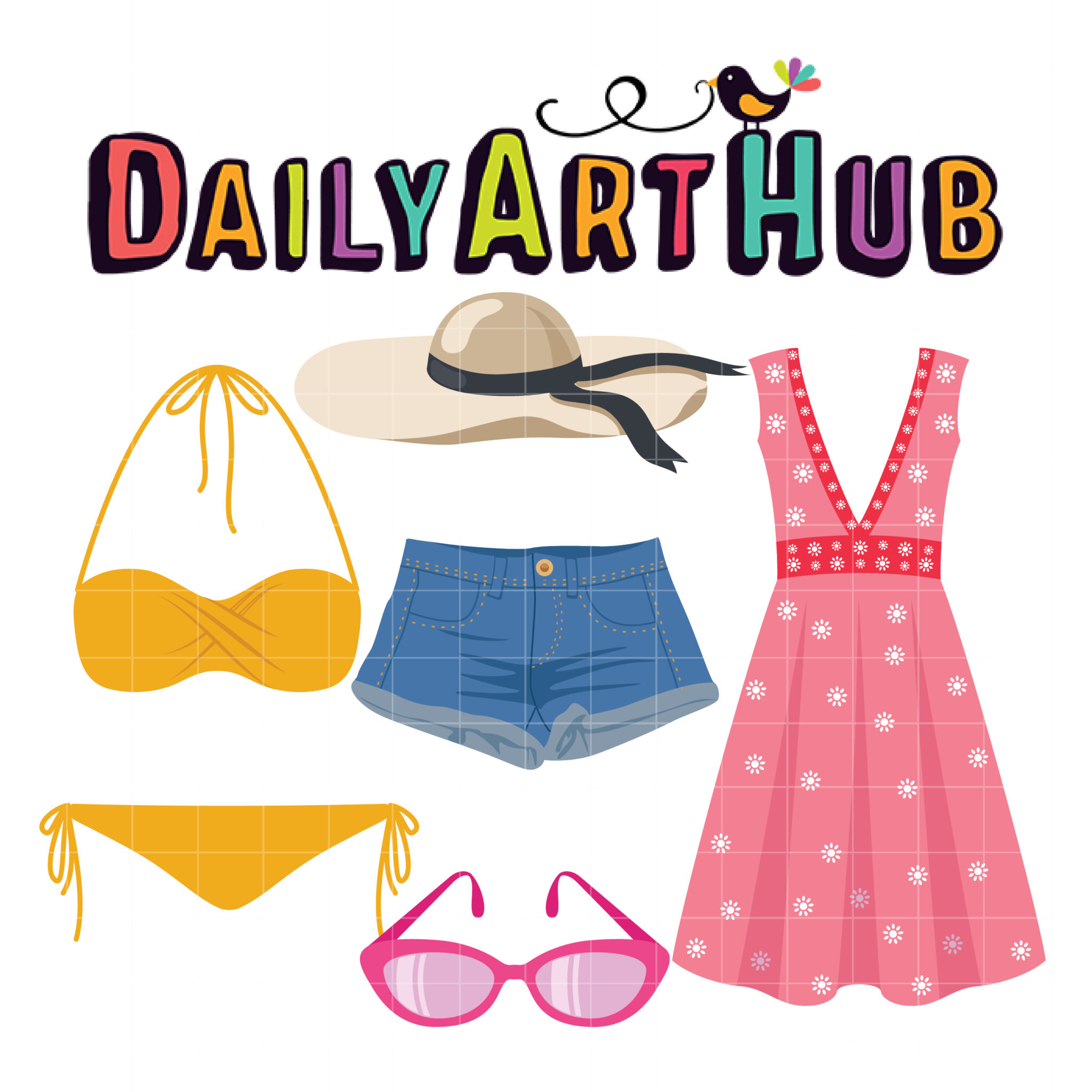 summer clothing clipart