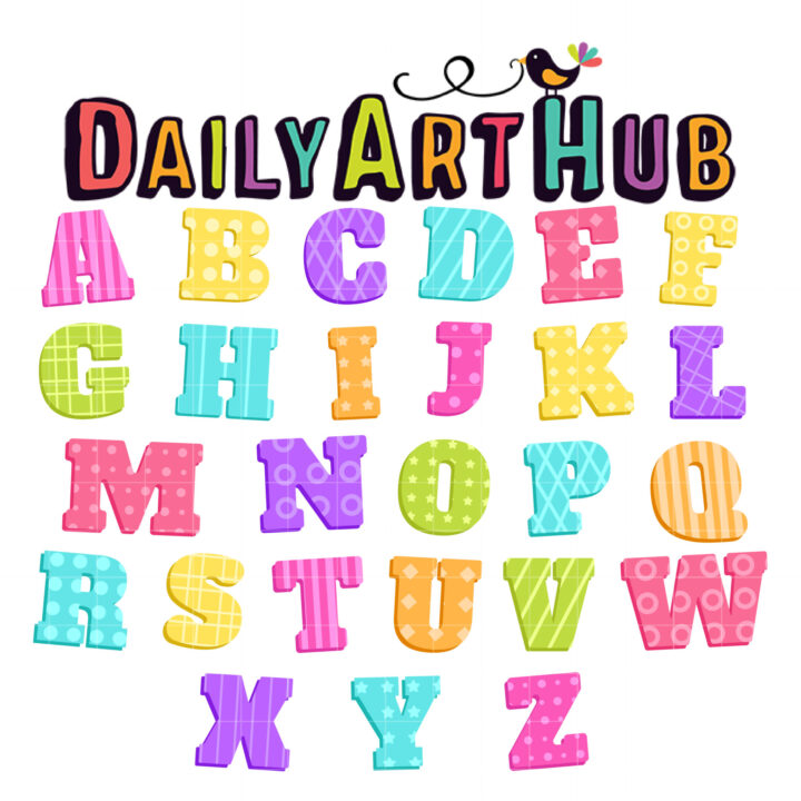 Colorful Alphabet Clip Art Set – Daily Art Hub // Graphics, Alphabets & SVG