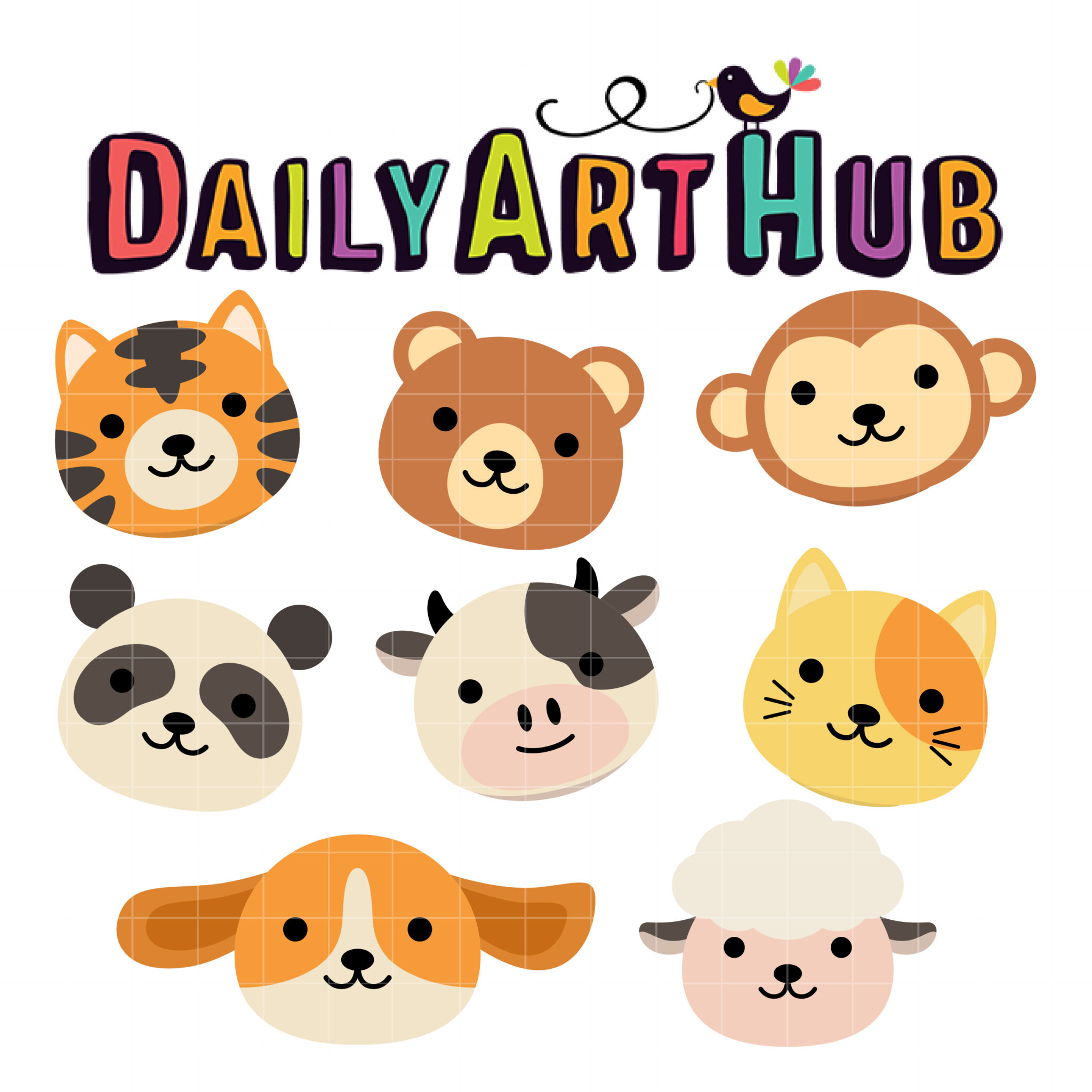 –　Clip　Alphabets　SVG　//　Animals　Art　Graphics,　Art　Daily　Set　Faces　Random　Hub